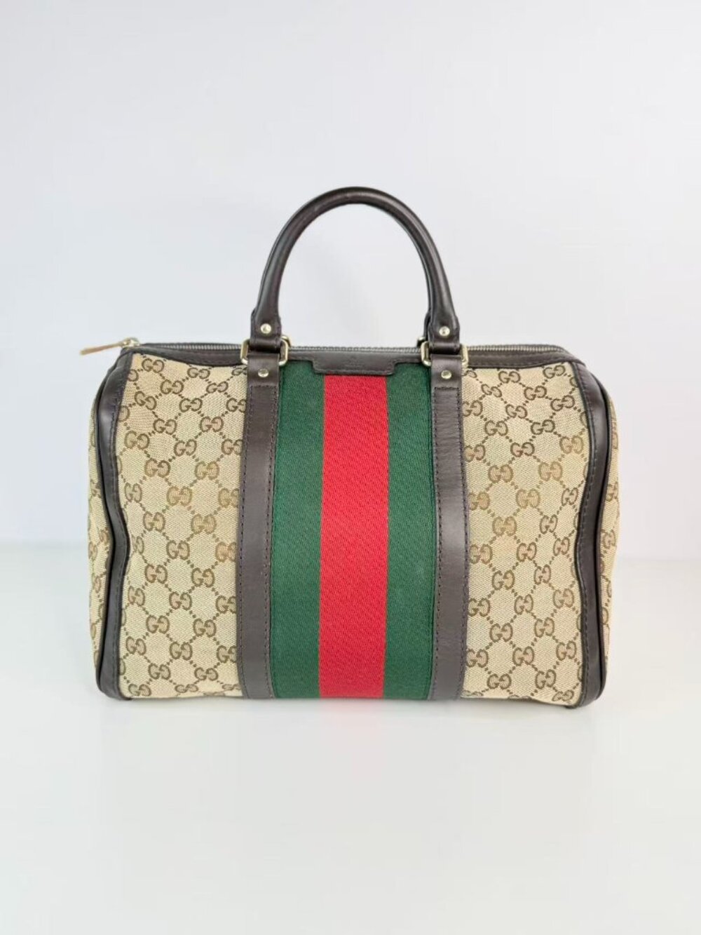 Gucci vintage gg canvas web boston bag - Picture 4 of 13